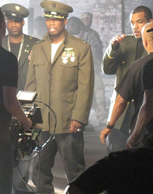 50 Cent, Lloyd Banks & Tony Yayo at Rider Pt 2 video shoot — photographed with Canon PowerShot SD950 IS